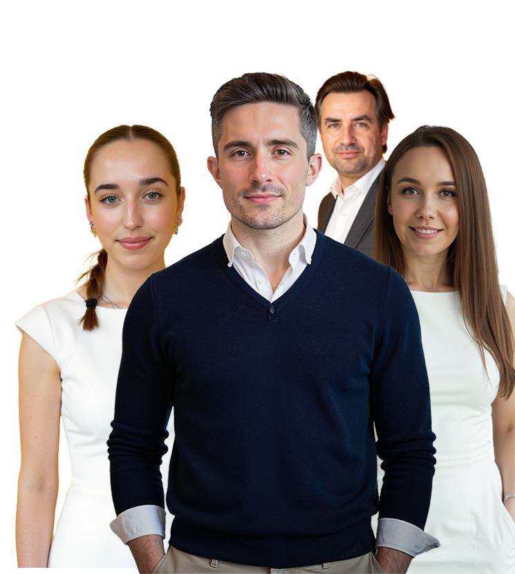 Scandia team photo featuring a few of the team