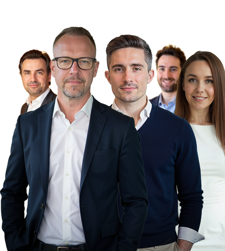 Scandia team photo featuring a few of the team